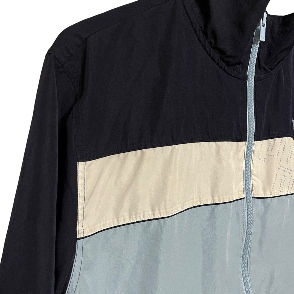 Puma Dark Blue Light Blue & White Zip Up Jacket Women Size Small - Picture 2 of 5